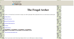Desktop Screenshot of frugalarcher.tripod.com