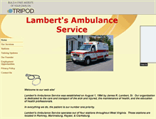 Tablet Screenshot of lambertsambulance.tripod.com