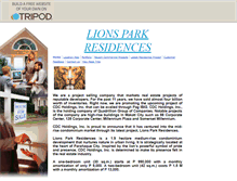 Tablet Screenshot of lionspark.tripod.com