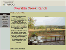 Tablet Screenshot of cowskincreekranch.tripod.com