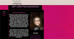 Desktop Screenshot of gotloveformackenzie.tripod.com