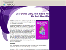 Tablet Screenshot of deardumbdiary.tripod.com