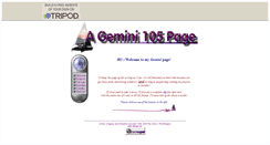Desktop Screenshot of gemini105.tripod.com