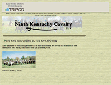 Tablet Screenshot of ninthkentuckycavalry.tripod.com