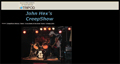 Desktop Screenshot of johnhexscreepshow.tripod.com