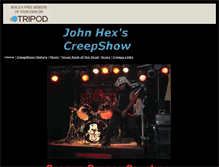 Tablet Screenshot of johnhexscreepshow.tripod.com