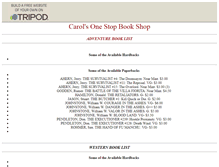 Tablet Screenshot of carolsbooks.tripod.com
