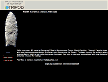 Tablet Screenshot of ncindianartifacts.tripod.com