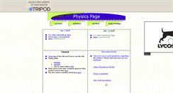 Desktop Screenshot of cgsphysics.tripod.com