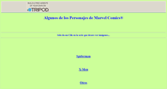 Desktop Screenshot of my-marvel-web.tripod.com