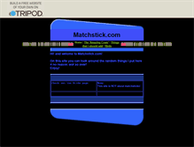 Tablet Screenshot of matchstick.tripod.com