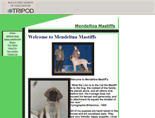 Tablet Screenshot of mendeltnamastiffs.tripod.com
