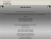 Tablet Screenshot of jedi-code.tripod.com