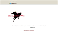 Desktop Screenshot of equinevoice.tripod.com