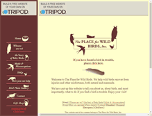 Tablet Screenshot of placeforwildbirds.tripod.com
