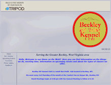 Tablet Screenshot of beckleykennelclub.tripod.com