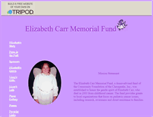 Tablet Screenshot of ecarrmemorialfund.tripod.com