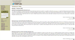 Desktop Screenshot of chiropractictoday.tripod.com