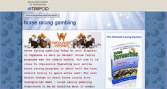 Desktop Screenshot of horseracinggambling.tripod.com