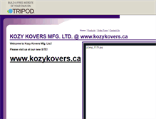 Tablet Screenshot of kozy-kovers.tripod.com
