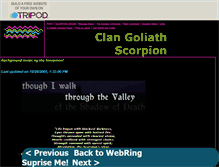 Tablet Screenshot of goliathscorpions.tripod.com