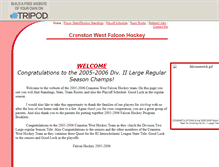 Tablet Screenshot of cranstonwesthockey.tripod.com