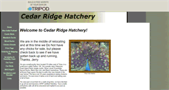 Desktop Screenshot of cedarridgegamebirds.tripod.com