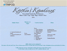 Tablet Screenshot of krystieskreations.tripod.com