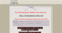 Desktop Screenshot of fontanadance.tripod.com