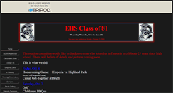 Desktop Screenshot of ehsclassof81.tripod.com