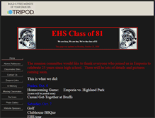 Tablet Screenshot of ehsclassof81.tripod.com