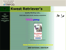 Tablet Screenshot of kwestretrievers.tripod.com