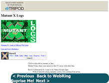 Tablet Screenshot of mutant-x-logs.tripod.com