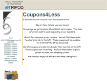 Tablet Screenshot of coupons4less.tripod.com