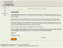 Tablet Screenshot of dancingtigerexercise.tripod.com