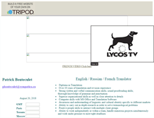 Tablet Screenshot of patrick-bouteculet.tripod.com
