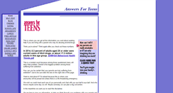 Desktop Screenshot of answersforteens.tripod.com