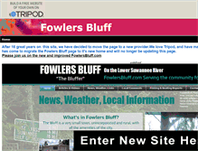 Tablet Screenshot of fowlersbluff.tripod.com