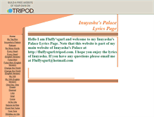 Tablet Screenshot of inuyashapalacelyrics.tripod.com