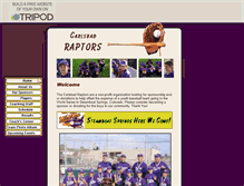 Tablet Screenshot of carlsbadraptors.tripod.com