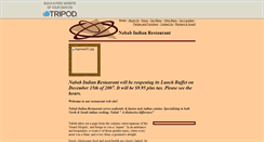 Desktop Screenshot of nababindiancuisine.tripod.com