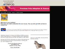 Tablet Screenshot of preciouspetsrescue.tripod.com