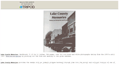 Desktop Screenshot of lakecountymemories.tripod.com
