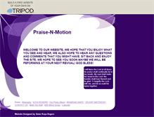Tablet Screenshot of praise-n-motion.tripod.com