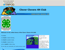 Tablet Screenshot of cleverclovers4h.tripod.com