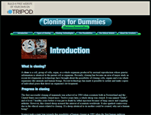 Tablet Screenshot of cloning-for-dummies.tripod.com