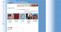 Desktop Screenshot of lyricsa2z.tripod.com