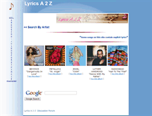 Tablet Screenshot of lyricsa2z.tripod.com