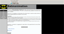 Desktop Screenshot of batmanimation.tripod.com