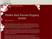 Tablet Screenshot of polkadotpygmygoats.tripod.com